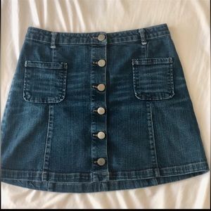 Aeropostale Blue High-waisted Denim Mini Skirt Size 8